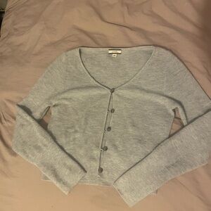 J. Crew Soft Gray V-Neck Cardigan